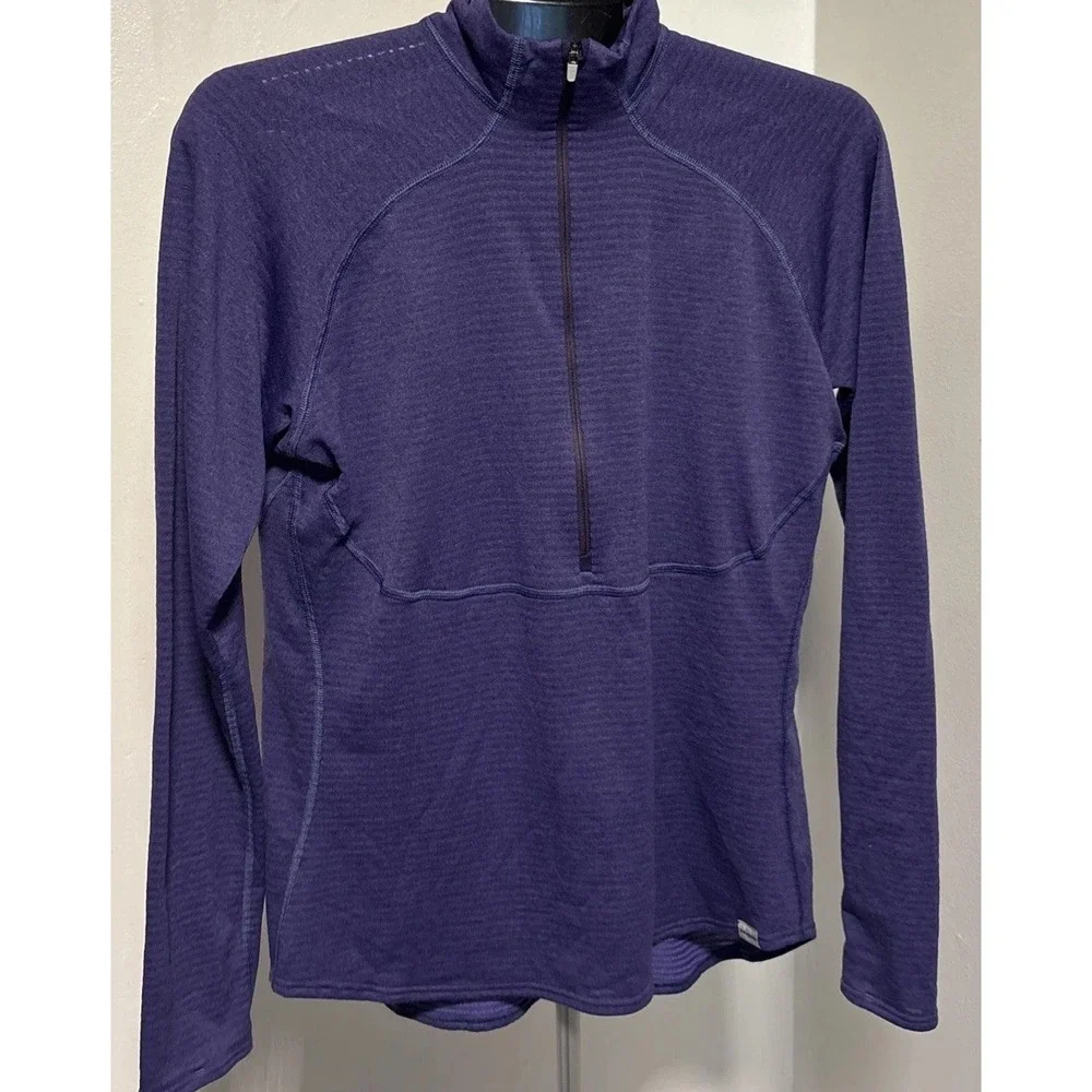 Patagonia Jacket Womens XL Purple Capilene 3 Midweight Polartec 1/4 Quarter Zip